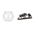 thumbnail image 1 of Acuario de escritorio,Pecera pequeña transparente,pecera,jarrón,mesa.,Estatua de escritorio,Figura decorativa de pelea de toros y osos,Colecciones de esculturas de toros,artesanía de, 1 of 8