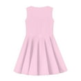 thumbnail image 4 of FOR U DESIGNS Cow Strawberry Sleeveless Midi Dress Formal Party Dresses Elastic Waist Ruffle Flowy Dress 13-14 Years Kids Girls Skater Dresses Toddler Party Playwear, Pink, 4 of 6