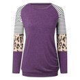 thumbnail image 4 of Moda mujer casual manga larga impreso o-cuello botón blusa camiseta damas tops Pompotops gfhjh10965, 4 of 6