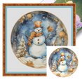 thumbnail image 1 of Kit Punto Cruz Con Muñecos Nieve Hilo Algodón Ecológico Bordado 18CT 30x30cm, 1 of 9
