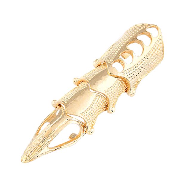 Punk Gothic Rock Scroll Joint Armor Knuckle Anillo de cosplay de dedo completo (Oro) Tmvgtek Otros Deportes y Recreación