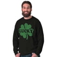 thumbnail image 5 of Lucky 4 Leaf Clover St Patrick's Day Long Sleeve TShirt Men Women Brisco Brands S, 5 of 6
