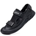thumbnail image 3 of Sandalias de verano para hombre, zapatillas Baotou a la moda, talla grande, suela suave, malla transpirable, zapatos de playa para exteriores, color negro, 2024, 3 of 5