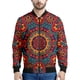 thumbnail image 3 of Chaqueta con estampado 3D de mandala bohemio para hombre, sudadera con estampado floral de primavera y otoño, abrigos de manga larga con cremallera y estilo aviador, 3 of 5
