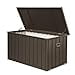 thumbnail image 3 of Kaimei 200 Gallon Deck Box - Large Weatherproof Storage Container for Patio Cushions, Tools, and More - Dark Brown Steel, 3 of 4
