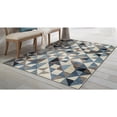 thumbnail image 5 of 8â€™ x 11â€™ Blue Beige Nested Diamonds Modern Area Rug, 5 of 8