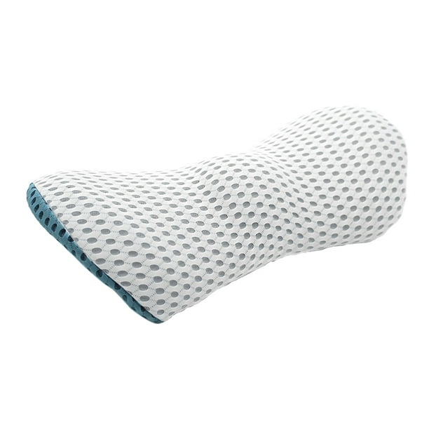 Riwesomey Almohada de espuma viscoelástica 4D, almohada de soporte Lumbar, cojín para la cintura del asiento del coche, protección de la columna Ventana automotriz azul gris claro