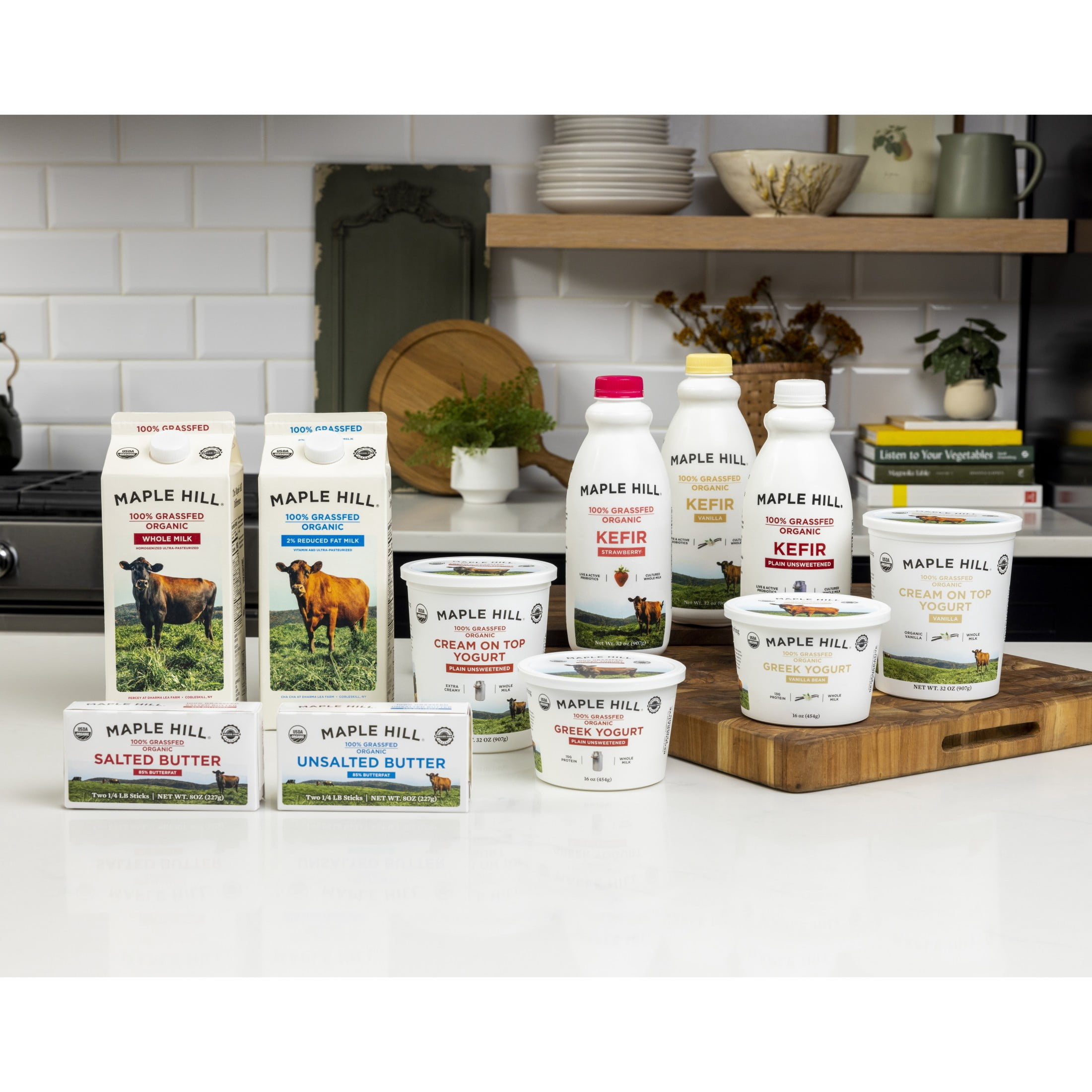 Maple Hill 100% Grassfed Organic 2% Reduced Fat Milk, 59 fl oz Carton