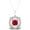 White, variant on Real 925 Sterling Silver 14K Rose Gold Plated Round Cut Ruby Beautiful Pendant Necklace For women
