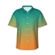 thumbnail image 1 of Fotbe Orange To Teal Gradient1 Camisa Hawaiana para Hombre Unisex – Camisa Casual de Verano con Botones de Manga Corta de Algodón y Lino,XX-Large, 1 of 7