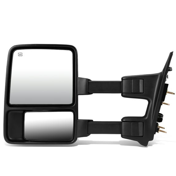 DNA Motoring TWM-027-T888-BK-AM-L For 2008 to 2016 Ford Super Duty Powered+Heated+Amber LED Turn Signal Tow Towing Mirror (Left / Driver)