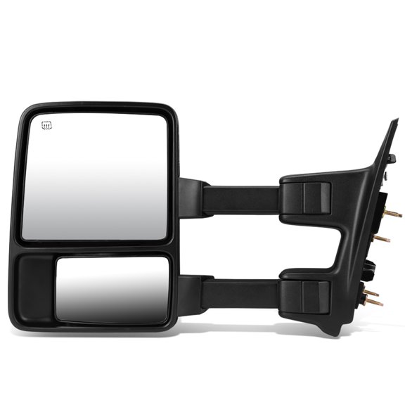 DNA Motoring TWM-027-T888-BK-AM-L For 2008 to 2016 Ford Super Duty Powered Heated Amber LED Turn Signal Tow Towing Mirror (Left / Driver)