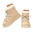 thumbnail image 3 of CAICJ98 Winter Boots for Women Warm Lined Mid Calf Boots Waterproof Hiking Shoes Fashion Women's Snow Boots (Beige,Size 6), 3 of 9