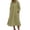 Green, variant on OSOLU Women Solid Color Elegant Lapel Casual 3/4 Sleeve Dress Leisure Sundress Wedding Guest Dresses For Women