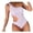 Pink, variant on Edvintorg Women's Swimsuits Sexy One Shoulder One Piece Bathing Suits Solid Color High Cut Swimsuit Slimming Swimwear