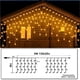 thumbnail image 2 of Guirnalda de cortina LED para ventana, guirnalda de calle para casa, guirnalda de luces de hadas con forma de carámbano, 3 m x 1 m, con enchufe, 2 of 5