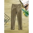 thumbnail image 4 of iiniim Girls Boys Mermaid Leggings Shiny Metallic Fish Scale Skinny Tights Yoga Dance Pants 2-12 Gold 2-3, 4 of 7