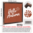 thumbnail image 3 of 2D Flat, 1pc Rustic Wooden Plaque - Autumn Welcome Sign with Hello Autumn Text - Farmhouse Fall Wall Decor in BrownRed - Thanksgiving, Halloween Decoration - Easy Hang with Pre-Drilled Holes - No, 3 of 9