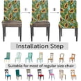 thumbnail image 6 of Summer Papaya Leaves Dining Room Chair Covers Set of 4 Washable Kitchen Parsons Seat Protector Removable Dining Chair Slipcovers Decorative Stretch Dining Chair Covers for Home Party Hotel, 6 of 6