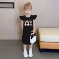 thumbnail image 4 of GaThRRgYP Girls Dresses,Toddler Girls Dress Summer Ruffle Sleeve Sundress Outfit for Kids 4-14T Black 7 Years, 4 of 7