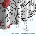 thumbnail image 6 of Pioneer Flower Floral Print Pattern Shower Curtain 84"x72" ,Bathroom Decorative Shower Curtains Set with 12 Hooks,Modern Waterproof Washable Shower Curtain, 6 of 6