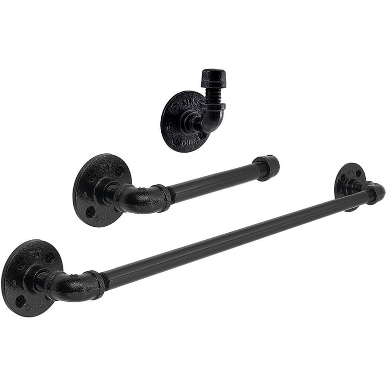 3-Piece Black Decorative Bathroom Hardware orders Set