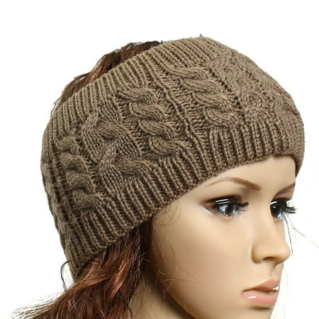 Bestller Winter Warmer Knitted Headband Stretch Crochet Fashion Hairband Headwear for Girl Women Christmas