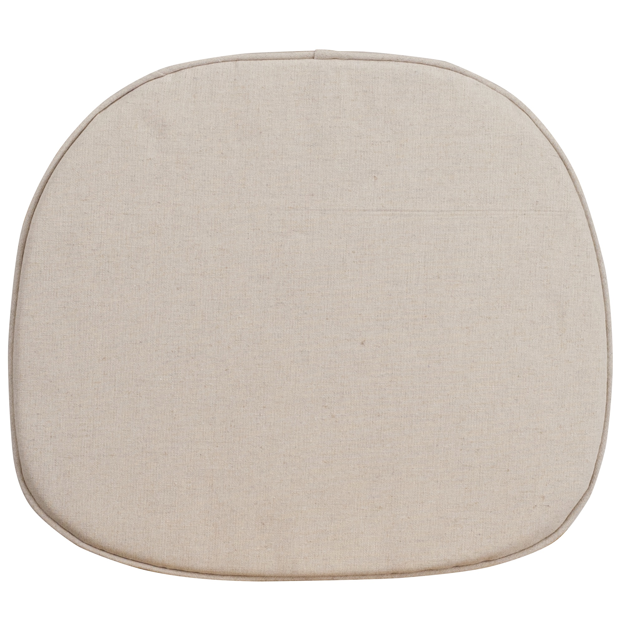 17.25" Beige Contemporary Natural Thin Soft Chair Cushion