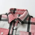 thumbnail image 6 of Huesdet Fashion Flannel Shirt Jackets Plaid Long Sleeve Lapel Button Up Shacket Fall Winter Coat Outwear Casual(3-4 Years,Pink), 6 of 6