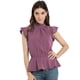 thumbnail image 1 of Blusa Peplum Volante Fruncido Allegra K Para Mujer Púrpura XS, 1 of 6
