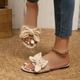 thumbnail image 6 of Bxsruta Bow-Detailed Slide Mules, Summer Casual Shoes for Women, Soft Lining Comfort Beach Footwear, 6 of 8