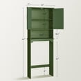 thumbnail image 3 of Neatifyes Over The Toilet Storage Cabinet, Over Toilet Cabinet with Adjustable Shelf, Bathroom Storage Organizer with Double Wood Doors, Green, 3 of 9