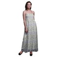 thumbnail image 1 of Bimba Robe à Bretelles Smockée Imprimée Fleurs et Feuilles pour Femmes georgette-TTTG, 1 of 1