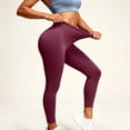 thumbnail image 4 of Rrxhxhs Leggings for Women Tummy Control Solid Color High Waist Soft Stretchy Workout Yoga Cropped Pants,S, 4 of 6