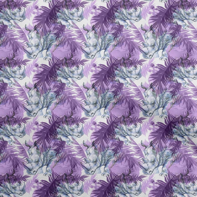 oneOone Velvet Purple Fabric Animal Fabric For Sewing Printed Craft Fabric By The Yard 58 Inch Wide