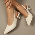 thumbnail image 2 of Generic Slingback Kitten Heel Dress Pumps for Women, Pointed Toe Heels with 3 Inch Lift and Cushioned Insole, Sexy Formal Party Footwear, 2 of 9