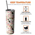 thumbnail image 6 of 20oz Chihuahua and Flower Skinny Tumblers Stainless Steel Tumbler with Lid and Straw,Vacuum Insulated Double Wall Travel Tumbler Cups with Cleaning Brush for Coffee,Tea, 6 of 6