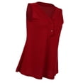 thumbnail image 4 of Camisa sin mangas Zulema Ocasional Cuello En V Rojo 3XL, 4 of 8