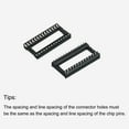 thumbnail image 4 of Uxcell DIP IC Chip Socket Adapter Flat Pin 28P 2.54mm Pitch 15mm IC Socket for PCB Board Chip, 30 Pack, 4 of 6