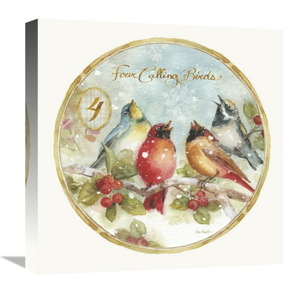 Global Gallery's '12 Days of Christmas IV Round' By Lisa Audit Stretched Canvas Wall Art