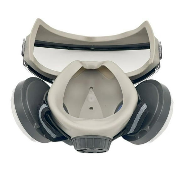 Full Face Respirator Mask with Wide Field of View Polycarbonate Lens for Painting, Spraying, Woodworking, and Chemical Protection