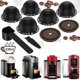 thumbnail image 3 of 5Pcs Reusable Vertuo Pods for Machine, Coffee Capsule with 2 Silicone Lids 1 Spoon and Brush, (230M, 3 of 5