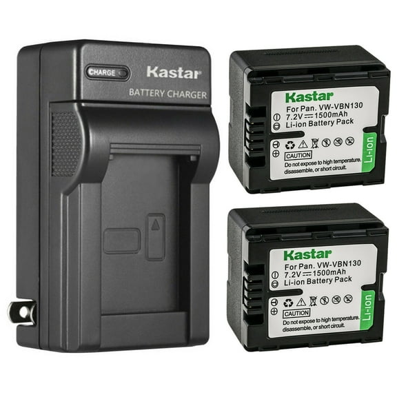 Kastar 2-Pack Battery and AC Wall Charger Replacement for Panasonic HDC-SD800, HDC-SD800GK, HDC-SD800GK-3D, HDC-SD800K, HDC-SD800P, HDC-SD900, HDC-SD909, HDC-TM900, HDC-TM900GK, HDC-TM900GK-3D Camera