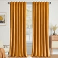 thumbnail image 6 of Topfinel 100% Blackout Velvet Curtain, 52 x 84 Inch, Mustard Yellow, 6 of 9
