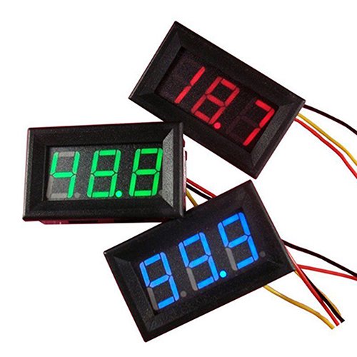 Gwong Electrónica Portátil DC 0-30V Voltímetro LED Panel de pantalla Motor de automóvil Motor de voltaje digital