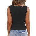 thumbnail image 6 of Tank Tops for Women Summer Solid Color Slim Fit Sleeveless Vests, 6 of 6