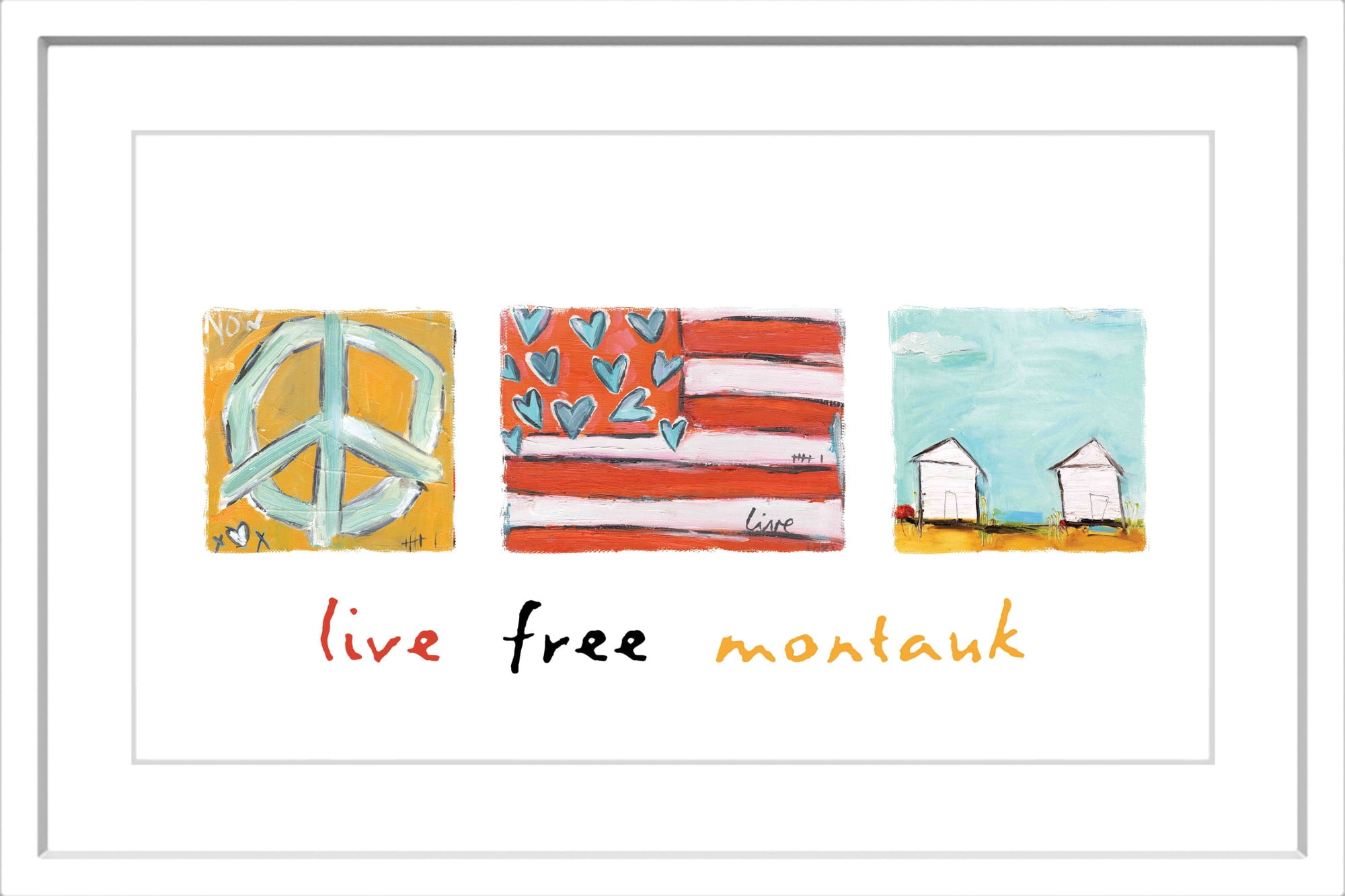 Marmont Hill "Live Free Montauk" by Tori Campisi Painting Print in Frame