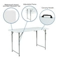 thumbnail image 3 of Flash Furniture Kathryn 4-Foot Height Adjustable Bi-Fold Granite White Plastic Folding Table, 3 of 12