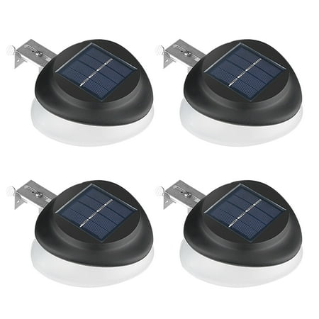 

4pcs Solar Gutter Light Pathway Fence Lamp Waterproof Outdoor Garden Wall Mount
