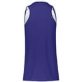 thumbnail image 2 of Holloway S Ladies Dual-Side Single Ply Basketball Jersey Purple/White 224378, 2 of 5